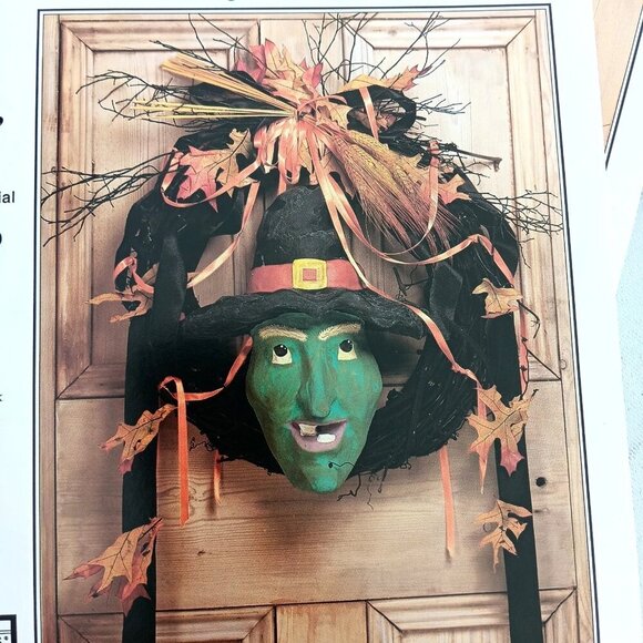 VTG 90s Halloween Wreath Pattern Instruction Lot Michaels Crafts Thanksgiving - Picture 5 of 13